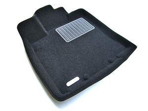 Коврики в салон текстильные Euromat 3D Business NISSAN Pathfinder R52 7 мест (2014-2018), черные (5 шт.+3-й ряд)