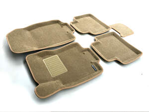 Коврики в салон текстильные Euromat 3D Business NISSAN X-Trail Т32 (2015-2018), бежевые (5 шт.)