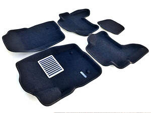 Коврики в салон текстильные Euromat 3D lux NISSAN Pathfinder (2004-2013), черные (5 шт.)