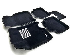 Коврики в салон текстильные Euromat 3D lux NISSAN Qashqai (2007-2013), черные (5 шт.)