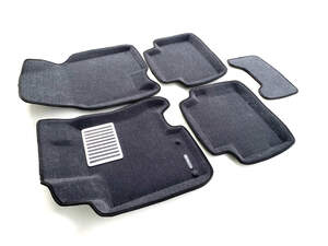 Коврики в салон текстильные Euromat 3D LUX NISSAN Qashqai (2007-2013) серые