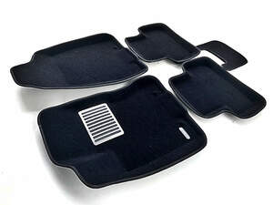 Коврики в салон текстильные Euromat 3D lux NISSAN X-Trail Т31 (2007-2014), черные (5 шт.)