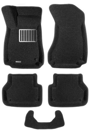 Коврики в салон текстильные Euromat 3D lux AUDI A4 (2017-н.в.), черные (5 шт.)