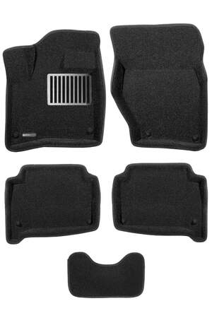Коврики в салон текстильные Euromat 3D lux AUDI Q7 (2005-2014), черные (5 шт.)