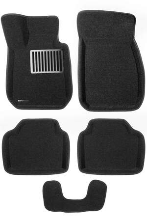 Коврики в салон текстильные Euromat 3D lux BMW 4 (F32/33) (2010-2017), черные (5 шт.)