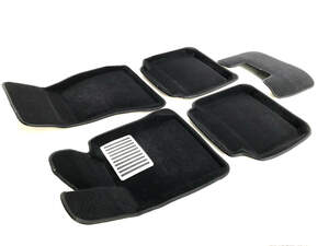 Коврики в салон текстильные Euromat 3D lux BMW 7 G12 2015 - н.в., черные (5 шт.)
