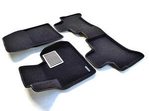 Коврики в салон текстильные Euromat 3D lux BMW X5 (E-53) (2000-2006), черные (3 шт.)