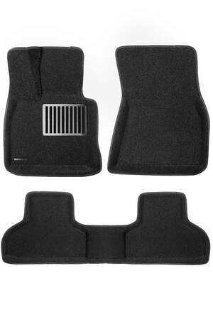 Коврики в салон текстильные Euromat 3D lux BMW X5 (E-70) (2008-2014), черные (3 шт.)