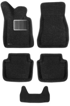 Коврики в салон текстильные Euromat 3D lux BMW 7 (G11/12) (2015-), черные (5 шт.)