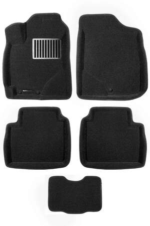 Коврики в салон текстильные Euromat 3D lux Geely Emgrand 7 (2016-н.в.), черные (5 шт.)