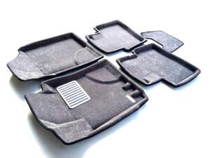 Коврики в салон текстильные Euromat 3D lux KIA Ceed (2006-2012), серые (5 шт.)