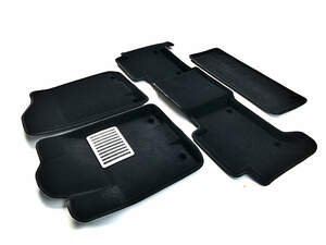Коврики в салон текстильные Euromat 3D lux INFINITI QX56, QX 80 (2010-2018), черные (5 шт.)(+3-й ряд)