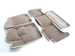 Коврики в салон текстильные Euromat 3D Lux INFINITI QX 56/80 /NISSAN Patrol (2010-) (3 ряд) бежевые C5