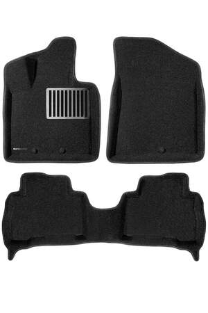Коврики в салон текстильные Euromat 3D lux KIA Sorento (2013-2015), черные (5 шт.)