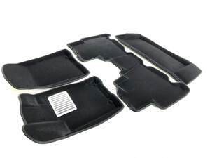 Коврики в салон текстильные Euromat 3D lux KIA Mohave (2009-2017), черные (5 шт.)