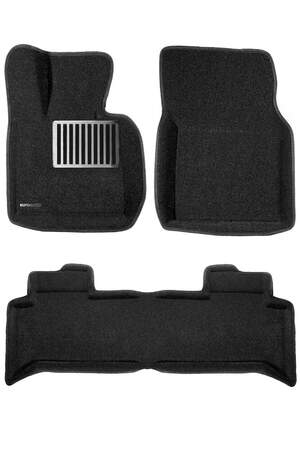 Коврики в салон текстильные Euromat 3D lux LAND ROVER Range Rover (2002-2012), черные (3 шт.)
