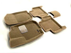 Коврики в салон текстильные Euromat 3D lux MERCEDES ML-class W164 (2006-2012), бежевые (5 шт.)