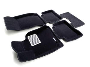 Коврики в салон текстильные Euromat 3D lux MERCEDES E-class W212 (2009-2015), черные (5 шт.)