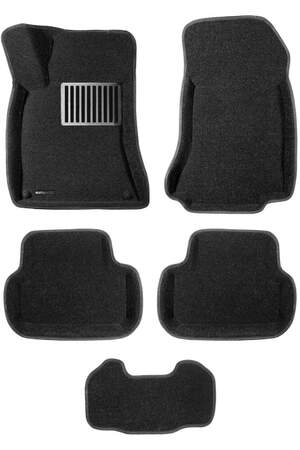 Коврики в салон текстильные Euromat 3D lux MERCEDES A-class W176 (2014-2018), черные (5 шт.)