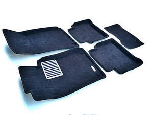 Коврики в салон текстильные Euromat 3D lux MERCEDES E-class W211 (2002-2009), черные (5 шт.)