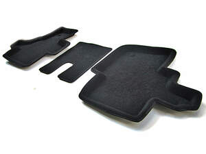 Коврики в салон текстильные Euromat 3D lux INFINITI QX 60 (2012-2017), черные (5 шт.+3-й ряд)