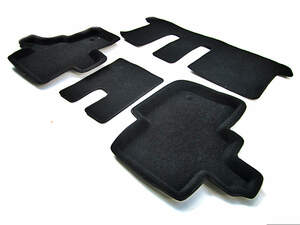 Коврики в салон текстильные Euromat 3D lux INFINITI QX 60 (2012-2017), черные (5 шт.+3-й ряд)