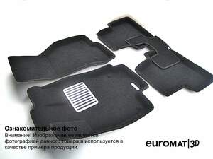 Коврики в салон текстильные Euromat 3D lux PORSCHE Macan (2014-2018), черные (5 шт.)