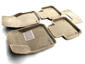 Коврики в салон текстильные Euromat 3D lux POR. Cayenne (2018-) /VW Touareg (2018-) (БЕЖ) (EM3D) NP1