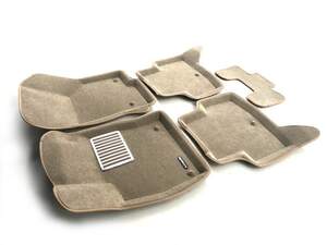 Коврики в салон текстильные Euromat 3D lux VW Golf 7 (2013-2018), бежевые (5 шт.)