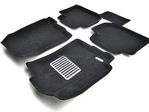 Коврики в салон текстильные Euromat 3D lux SUBARU Tribeca (2004-2014), черные (5 шт.)