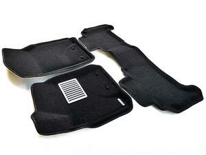 Коврики в салон текстильные Euromat 3D lux TOYOTA Land Cryiser 200 (2007-2012), черные (3 шт.)