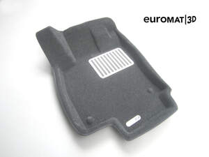 Коврики в салон текстильные Euromat 3D lux TOYOTA Land Cruiser Prado 120 (2003-2010), серые (5 шт.)
