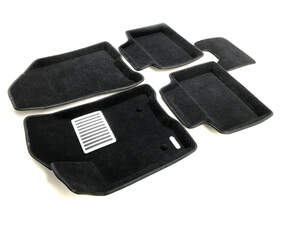 Коврики в салон текстильные Euromat 3D lux Lada Vesta (2015-2017), черные (5 шт.)