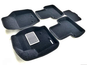 Коврики в салон текстильные Euromat 3D lux VOLVO XC 90 (2002-2014), черные (5 шт.)