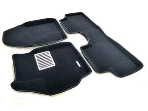 Коврики в салон текстильные Euromat 3D lux TOYOTA Corolla (2007-2012), черные (3 шт.)