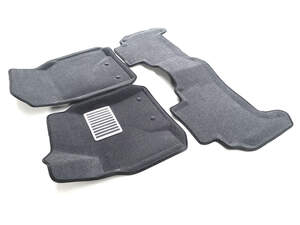 Коврики в салон текстильные Euromat 3D lux TOYOTA Land Cryiser 200 (2007-2012), серые (3 шт.)