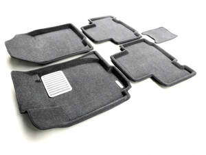 Коврики в салон текстильные Euromat 3D lux TOYOTA Rav 4 (2006-2013)/Rav 4 Long (2006-2013), серые (5 шт.)