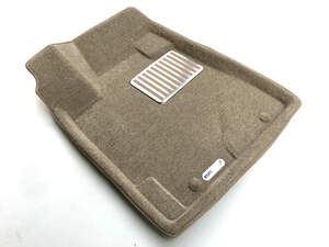 Коврики в салон текстильные Euromat 3D lux TOYOTA Highlander (3 2014-2019), бежевые (3 шт.)