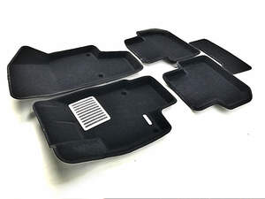 Коврики в салон текстильные Euromat 3D lux VOLKSWAGEN Tiguan 2 (2017-н.в.), черные (5 шт.)