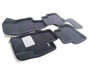 Коврики в салон текстильные Euromat 3D Lux VOLKSWAGEN Tiguan (2017-) (Удлиненные) серые