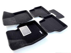 Коврики в салон текстильные Euromat 3D lux VOLKSWAGEN Tiguan 1 (2008-2016), черные (5 шт.)