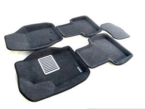 Коврики в салон текстильные Euromat 3D lux VOLVO XC 90 (2002-2014), серые (5 шт.)