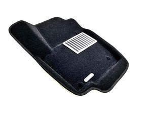 Коврики в салон текстильные Euromat 3D lux SKODA Rapid (20(2013-2020) 20, 2020-н.в.)VW POLO (2020-н.в.), черные (5 шт.)