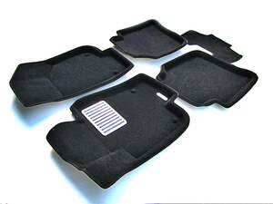 Коврики в салон текстильные Euromat 3D lux SKODA Superb (2009-2015), черные (5 шт.)