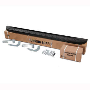Пороги-подножки ALMOND BLACK для MAZDA CX -9 2009-2017 (алюминий+пластик) от ERKUL