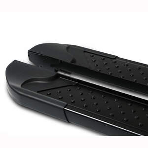 Пороги-подножки ALMOND BLACK для MITSUBISHI L 200 TRITON 2006-2015 (алюминий+пластик) от ERKUL