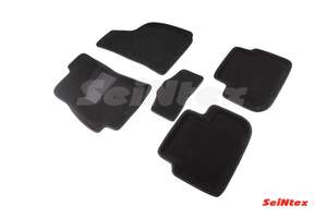 Коврики в салон текстильные SeiNtex 3D CHEVROLET LANOS (2005-2009) черные