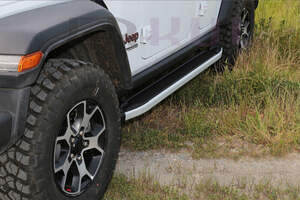 Пороги-подножки MEVSIM V2 BLACK для MITSUBISHI ASX 2010-н.в. (алюминий+пластик) от ERKUL