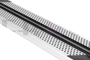 Пороги-подножки MEVSIM V2 GREY для MERCEDES ML 163 1997-2006 (алюминий+пластик) от ERKUL