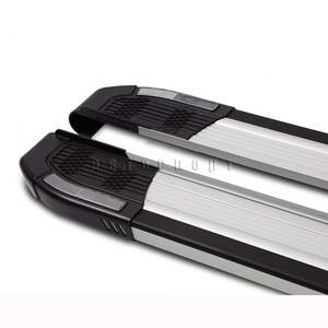 Пороги-подножки RAINBOW для JEEP Grand Cherokee IV WK2 (2011-2022) (алюминий+пластик) от ERKUL